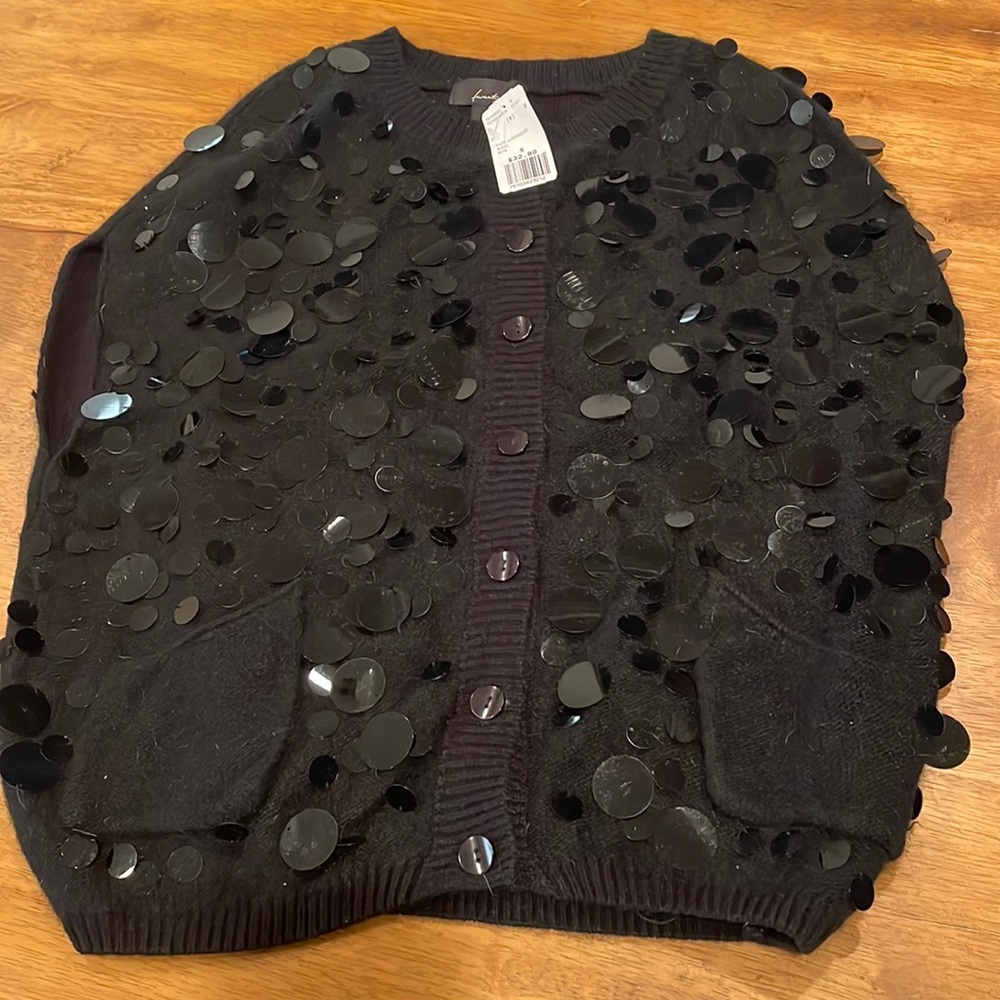 Forever 21 black sequin sweater